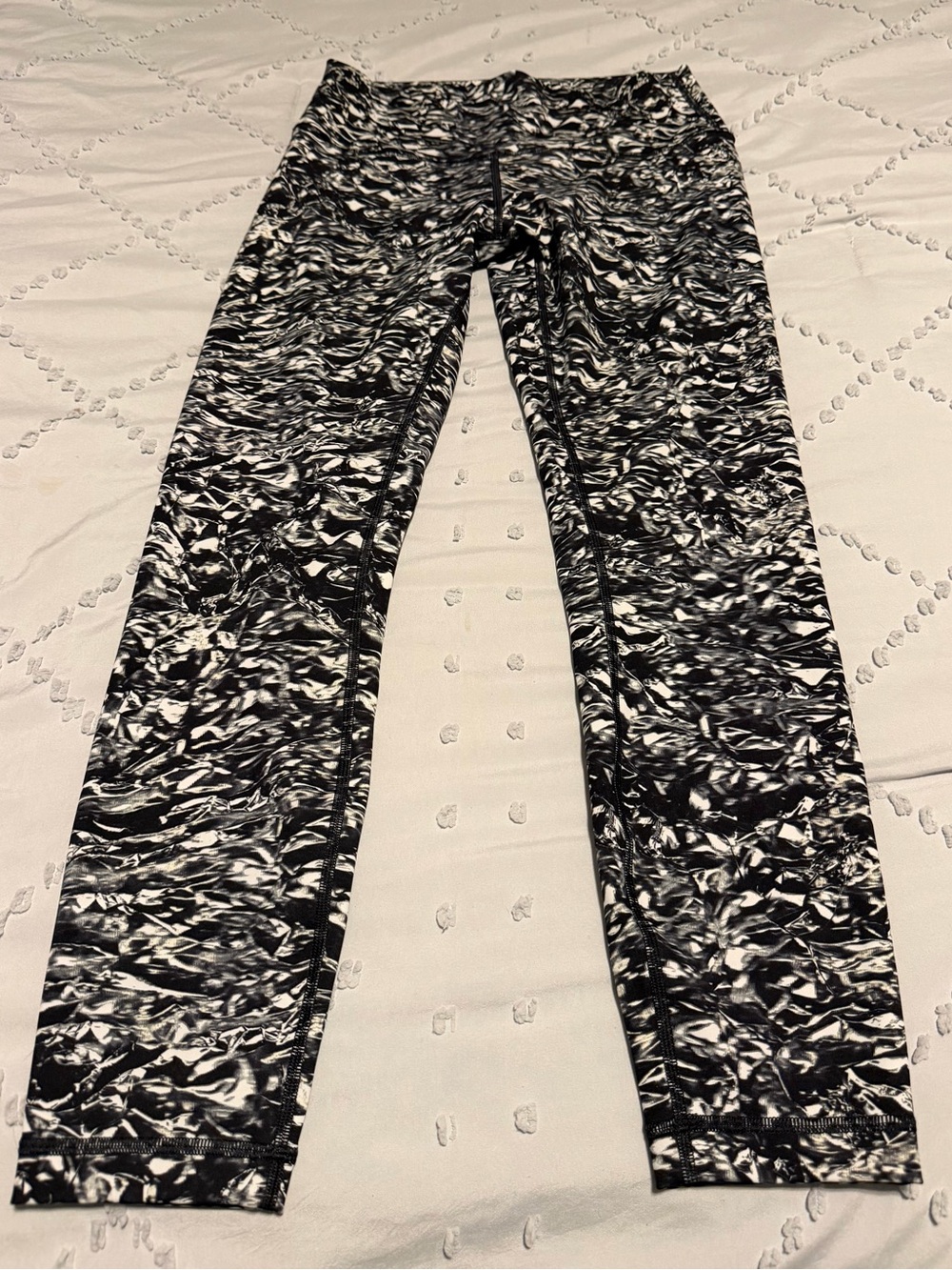 Lululemon Wunder Under High Rise Liquid Platinum Leggings Size 8 - Picture 5 of 7